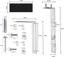 Laden Sie das Bild in den Galerie-Viewer, 2PCS Einstellbar Solarpanel Halterung Haken Balkon, Geländerhalterung Balkonkraftwerk für Solarmodul Balkon &amp; Flachdach,Edelstahl Haken für Balkongeländer Halter,Solarmodul Halterung Photovoltaik