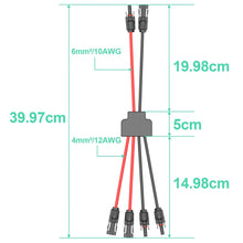 Load image into Gallery viewer, Solarpanel Kabel Solarkabel 2Y4 2Y6 2Y8  Verteiler Male Female Connector Photovoltaik Steckverbinder