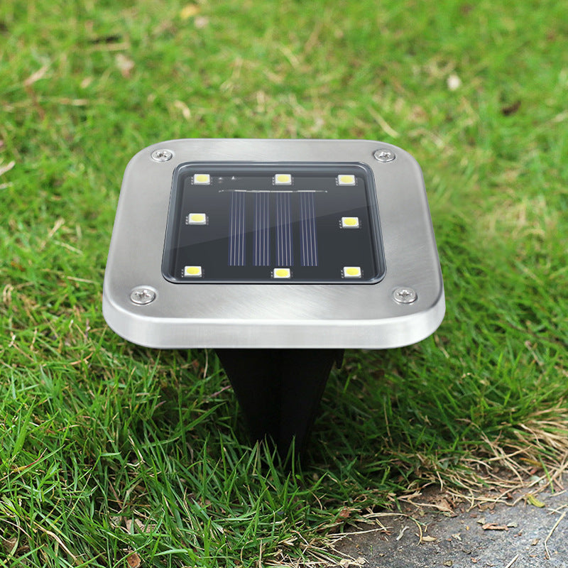 6/8/10 pcs Solar Bodenleuchte  Solarleuchten für Außen, eckig 8 Leds Solar Gartenleuchten, IP65 Wasserdicht Bodenleuchte Solarleuchten Garten, Außenleuchte für Auffahrt/Rasen/Gehweg/Patio