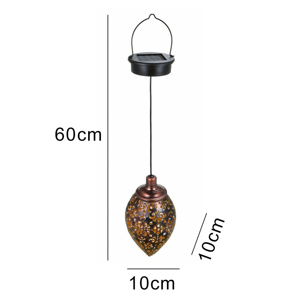 Solarlaterne für Außen Hängend - Metall Solarlaternen für Draußen LED Garten Deko IP44 Wasserdicht Vintage Garten Solarlampen für Aussen Patio Baum Terrasse Warmweiß