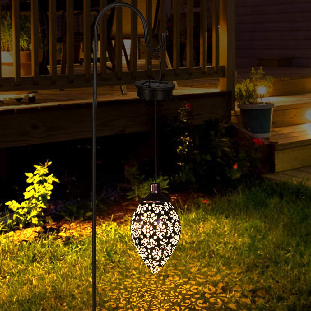 Solarlaterne für Außen Hängend - Metall Solarlaternen für Draußen LED Garten Deko IP44 Wasserdicht Vintage Garten Solarlampen für Aussen Patio Baum Terrasse Warmweiß