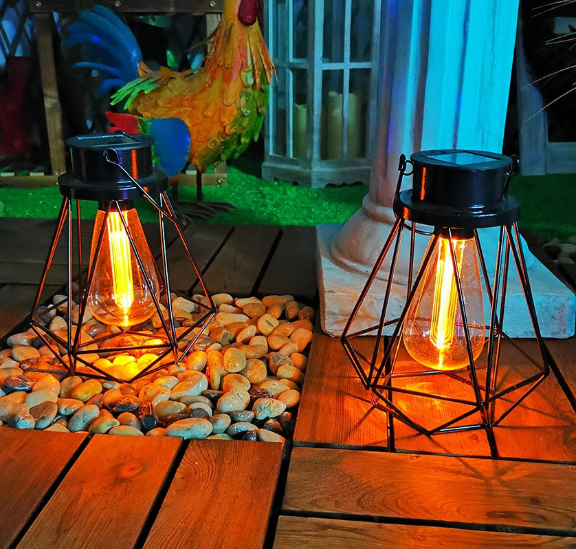 Solar Laterne für außen, Hängend Solarlaterne mit LED Lichteffekt, Solarlampe Solarleuchte Gartendeko Solar Gartenlaterne dekorative für Draussen, Baum, Patio, Terrasse