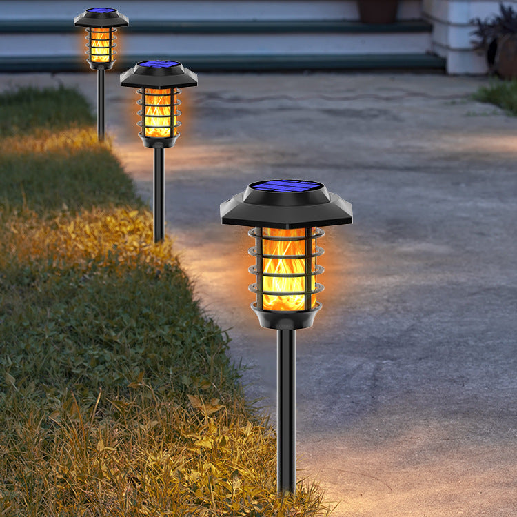 1/2 pcs GROßE Solar 66LEDs Garten Flammen Fackeln  gartenfackeln für außen wasserdicht IP45, Automatische Ein/Aus für Garten, Hof, Balkon, Auffahrt, Weg