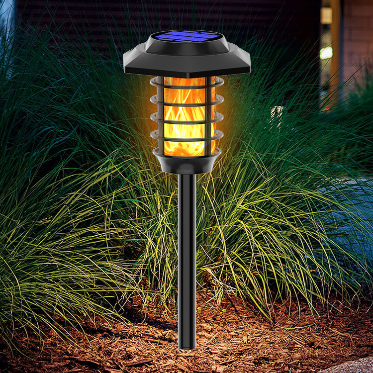 1/2 pcs GROßE Solar 66LEDs Garten Flammen Fackeln  gartenfackeln für außen wasserdicht IP45, Automatische Ein/Aus für Garten, Hof, Balkon, Auffahrt, Weg