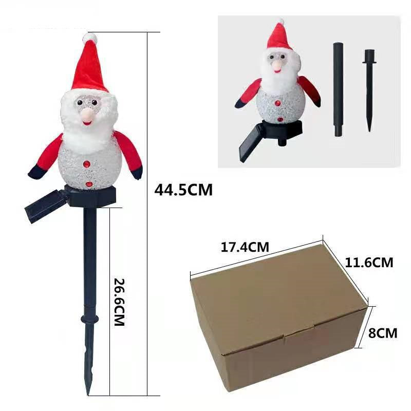 Solar Snowman Leuchten wasserdichte Rasenstöcke Leuchten Weihnachtsdekorationen Rote Solar Outdoor Stake Leuchten, Solar Schneemann Rasen Licht, Schneemann Garten Solarlicht,