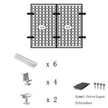 Laden Sie das Bild in den Galerie-Viewer, Aitesen GFBZ012  Solarmodul Alu Halterung Befestigungs-Set für1/2/3/4/5/6/7/8/9/10 x Solarmodul Befestigungssystem Trapezblech PV Befestigungsschiene,