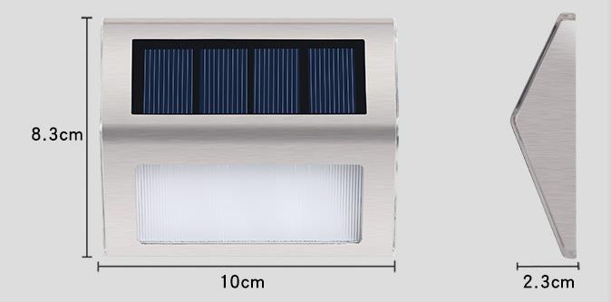 4/5/6pcs  Solar Edelstahl Stufenlampen für Außen Garten,  Wegbeleuchtung LED Solar Beleuchtung ,Wasserdichte Dekoration,Treppe,Gartenwege