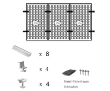 Laden Sie das Bild in den Galerie-Viewer, Aitesen GFBZ012  Solarmodul Alu Halterung Befestigungs-Set für1/2/3/4/5/6/7/8/9/10 x Solarmodul Befestigungssystem Trapezblech PV Befestigungsschiene,