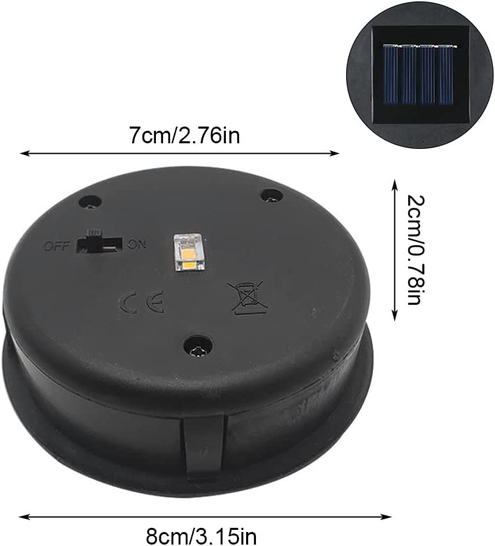 2/4/6/8 Stück Solarleuchten Ersatz Top, Solar Ersatzpanel mit LED Leuchtmitteln Solarpanel, für Outdoor hängende Laternen Garten Terrasse Gehweg Hof Dekoration