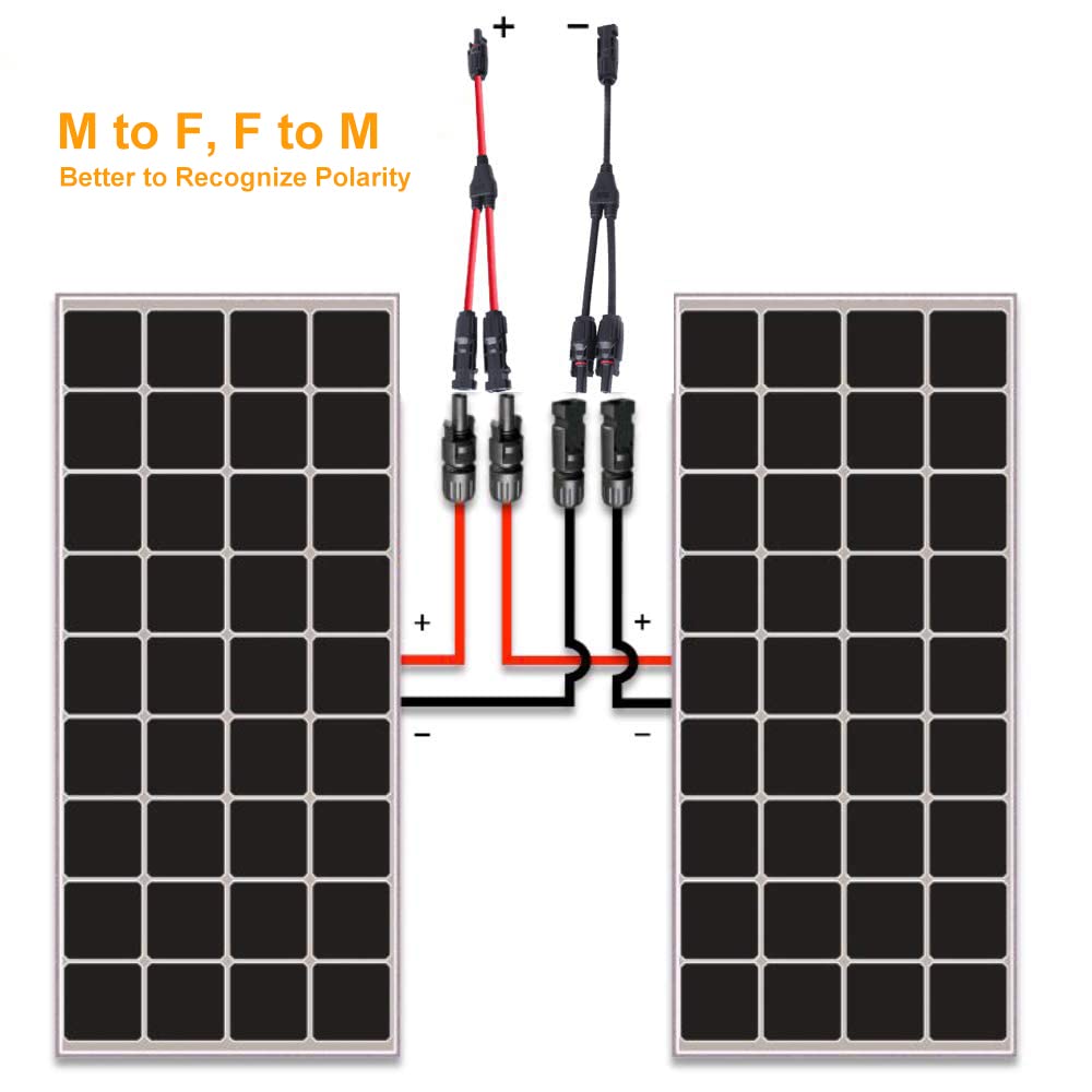 Solarpanel Kabel Solarkabel 1Y2 1Y3 1Y4 Verteiler Male Female Connector Photovoltaik Steckverbinder