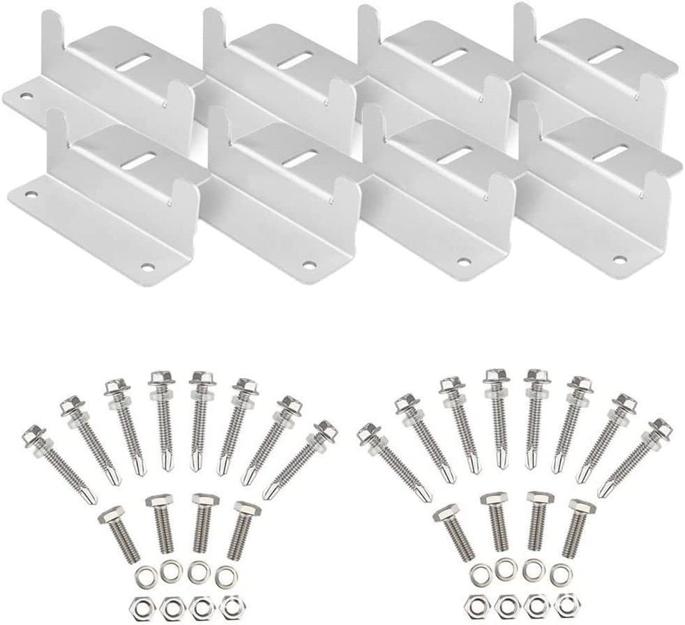 Aitesen 4/8/12/16/40 Solarmodul Befestigung  RVM-ZBR-02 Solarpanel Montage Solarpanel Photovoltaik Alu Halterung Z Winkel