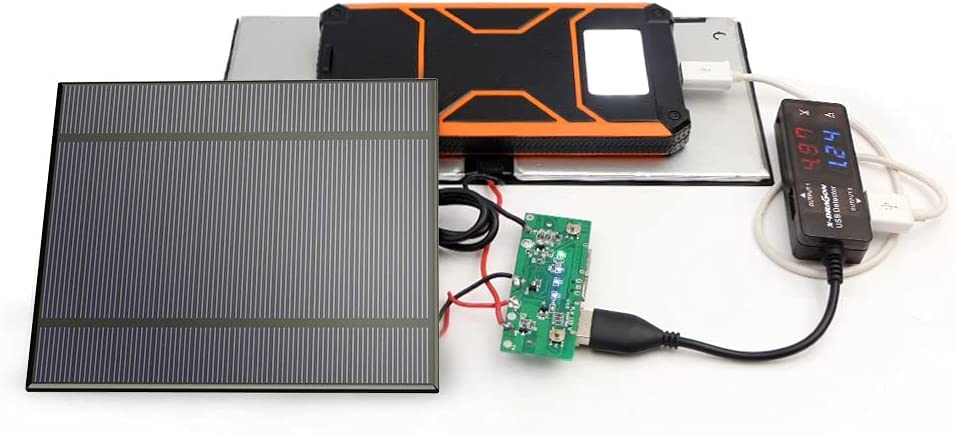 2 Stück Solarpanel Für eine größere Ansicht klicken Sie auf das Bild ALLPOWERS 2.5W 5V / 500mAh Mini Gekapselte Solarzelle Epoxy Solarmodul DIY Batterieladegerät Kit für Batterie Power LED 130x150mm