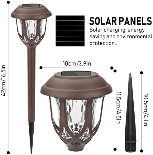 [6/8/10 Stück] Solarlampen für Außen Garten - Solarleuchten Garten Außenleuchte wasserdichte Solar Licht warmweiß Dekoration Licht Solarlampe für Außen Wegbeleuchtung für Außen Villa Rasen