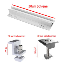 Laden Sie das Bild in den Galerie-Viewer, Aitesen GFBZ012  Solarmodul Alu Halterung Befestigungs-Set für1/2/3/4/5/6/7/8/9/10 x Solarmodul Befestigungssystem Trapezblech PV Befestigungsschiene,