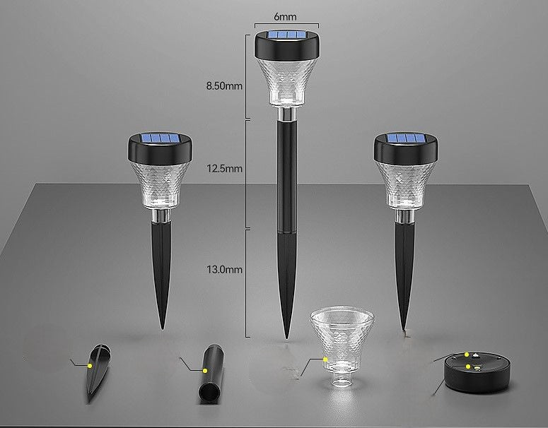 3/4/5 Stück Solar Wegeleuchten Solarleuchten für den Außenbereich, Weihnachtsdekoration, Garten, LED-Licht, Landschaft/Weg