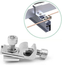 Laden Sie das Bild in den Galerie-Viewer, Aitesen 4/6/10/20/50  x Solarmodul-Montagehalterung, Klemmen Erdungsösen Befestigungen, Photovoltaik Unterstützung