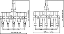 Laden Sie das Bild in den Galerie-Viewer, 1 Paar Solar Abzweigverbinder 4T/5T/6T Solar Panel Abzweigkabel Steckverbinder für die Solarenergietechnik Verbinder