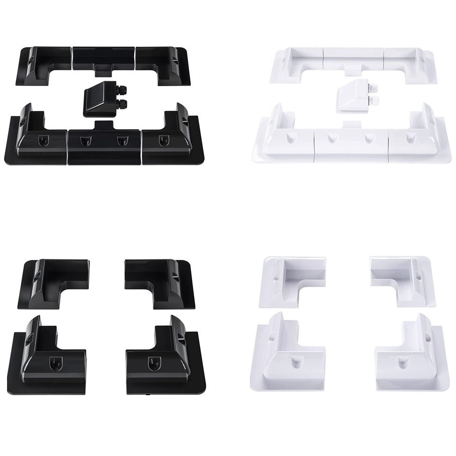 4er/5er/6er/7er Weiss/Schwarz ABS Solarpanel Mounting Side Brackets SolarPanel Mounting Bracketsfür Holzrahmen, Wohnmobil, Boot, Wohnmobil, Wohnwagen, Haube UV Resistant