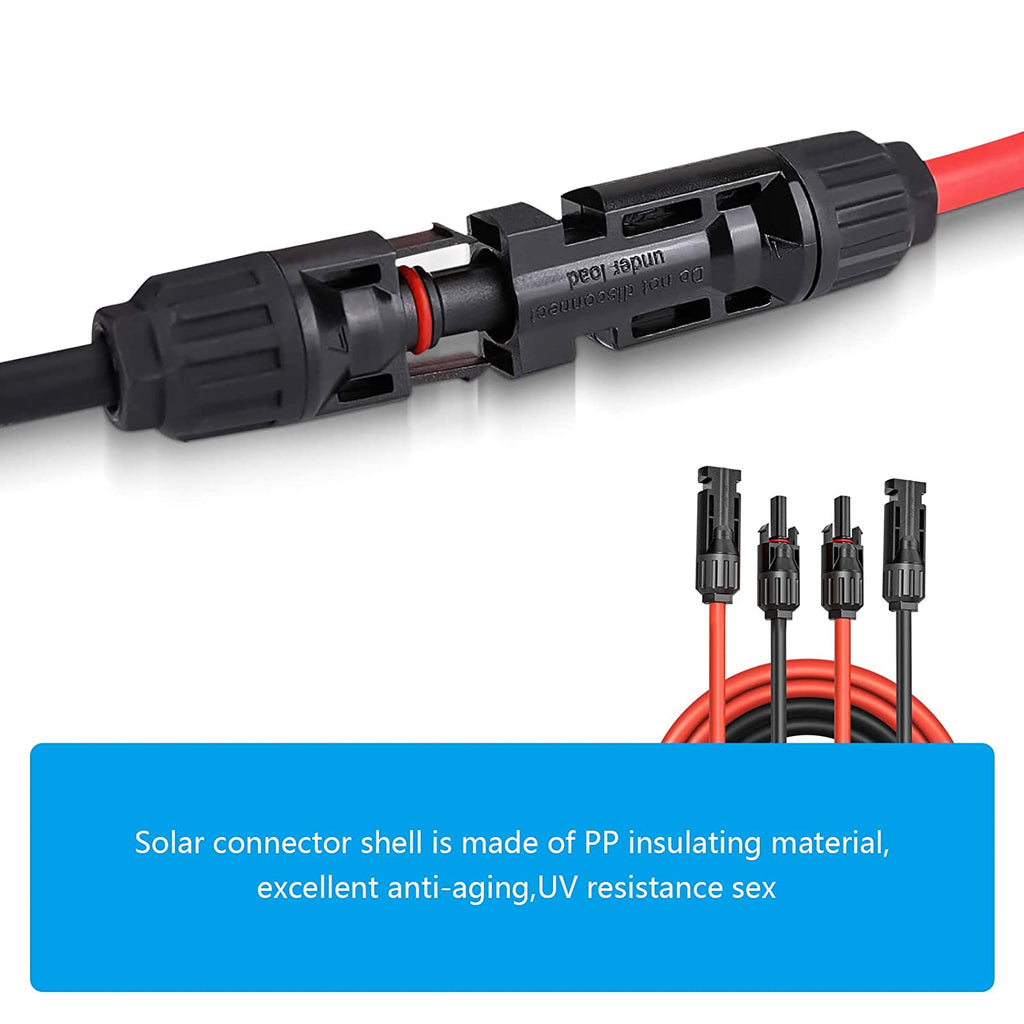 Solarkabel Verlängerung 4mm² / 6mm² 1-10m Solarpanel Adapterkabel,Solarkabel Verlängerung ,Beide Seiten M-C-4 Solarstecker Solarkabel-Verlängerungskabel,für stecker solaranlage Solarzellen Photovoltaik Montage