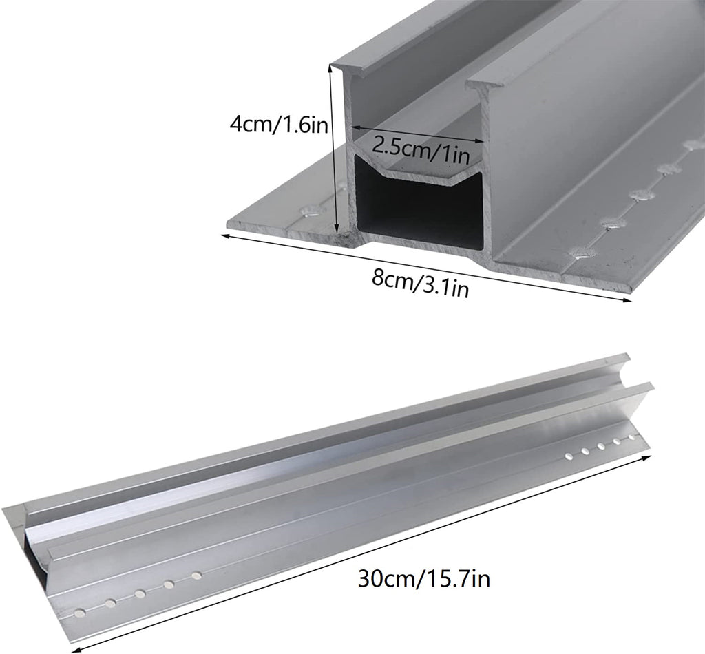 Aitesen 2/4/6/8/10 x Solarmodul Photovoltaik-Halterung Schienenset 300mm,Solarmodul Alu Halterung Befestigungssystem Trapezblech PV Befestigungsschiene