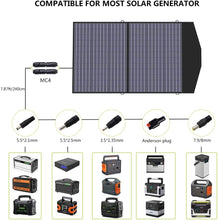 Laden Sie das Bild in den Galerie-Viewer, ALLPOWERS Faltbares Solarpanel 100W Solarmodul Speziell für Tragbare Powerstation und Outdoor Solargenerator Hoch Leistung Akku für Camping Garten Laptop