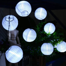 Laden Sie das Bild in den Galerie-Viewer, Solar Lichterkette Lampion Außen 3.5/5/6.5/7 Meter 10/20/30/50 LED Laternen 8 Modi  Wasserdicht Solar Beleuchtung für Garten, Hof, Hochzeit, Fest Deko