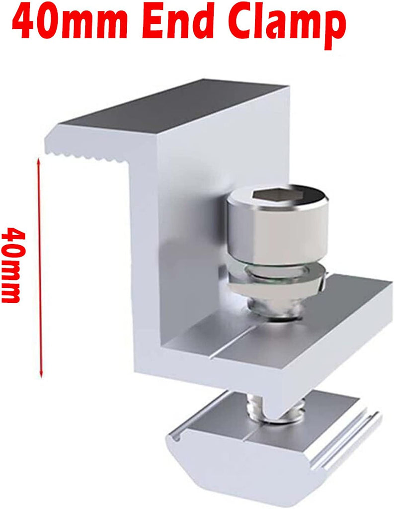Aitesen BYK001 1/4/12/20/50 pcs Modulhöhe :30/35/40/45 mm Solarmodul Halterung BYK001 Endklemme Kit, Solar Panel Randklemme Halterungen, Befestigung Solarmodul Für Solarpanel,  , Solarmodul Klemme zur Montage von Photovoltaik Solarmodul Halterung