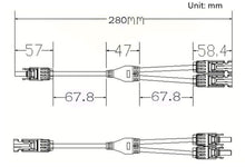 Laden Sie das Bild in den Galerie-Viewer, Solarpanel Kabel Solarkabel 1Y2 1Y3 1Y4 Verteiler Male Female Connector Photovoltaik Steckverbinder