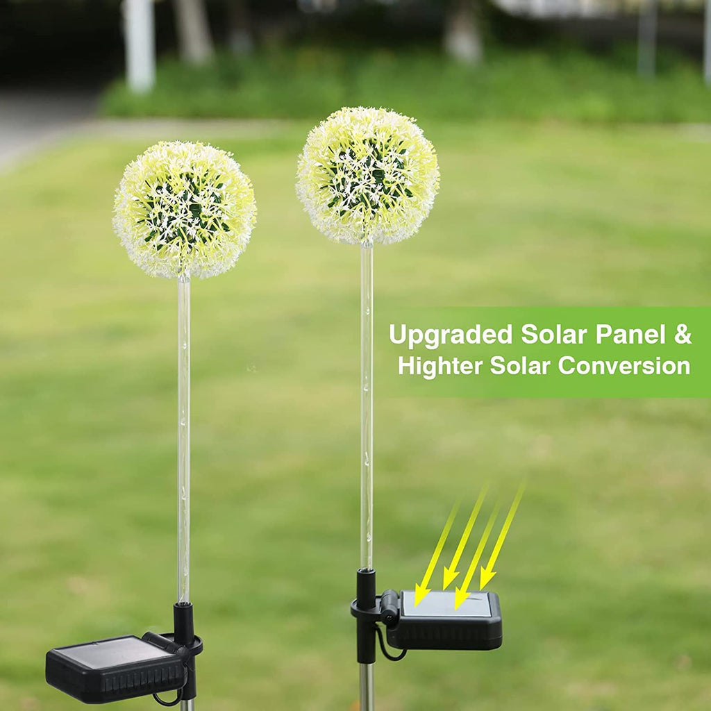 1/2/3/4 Stück Solarlampen für Außen Garten,  Solarleuchten Garten Deko Löwenzahn mit Farbwechsel LED, IP65 Wasserdicht Solar Blumen Lampe für Outdoor, Rasen, Balkon, Terrasse, Hof