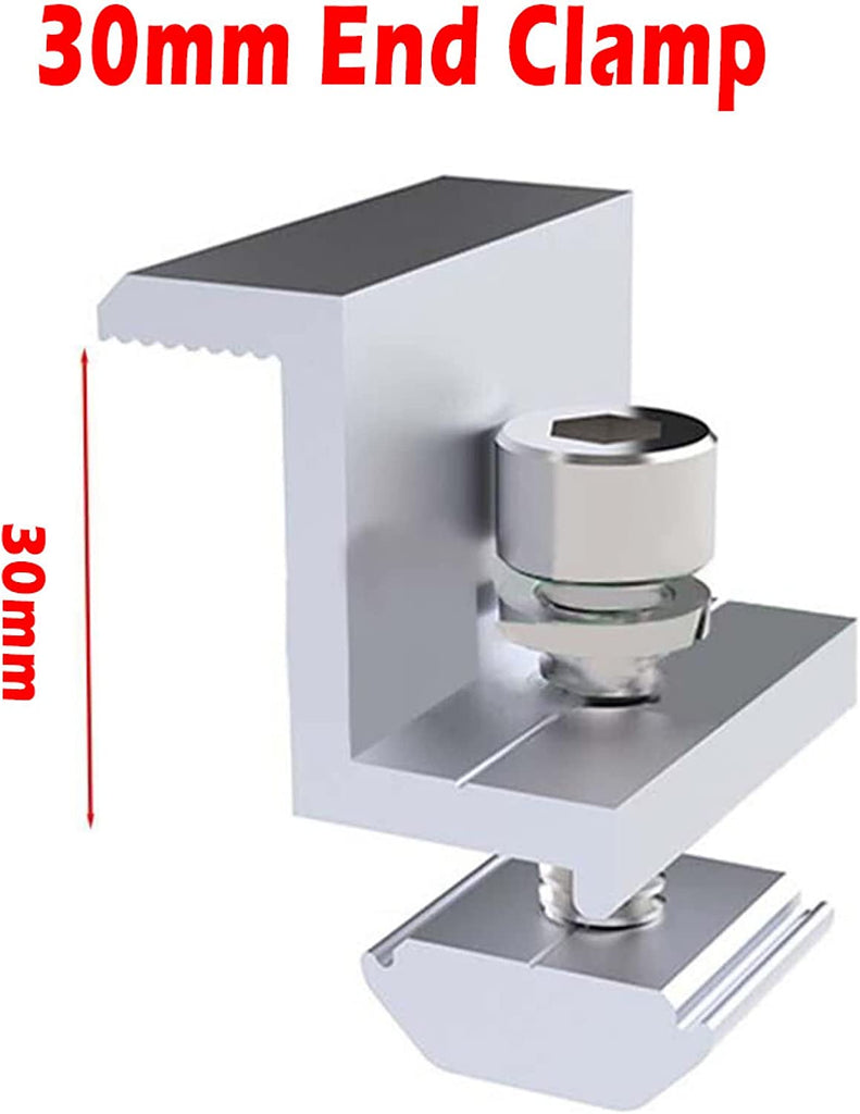 Aitesen BYK001 1/4/12/20/50 pcs Modulhöhe :30/35/40/45 mm Solarmodul Halterung BYK001 Endklemme Kit, Solar Panel Randklemme Halterungen, Befestigung Solarmodul Für Solarpanel,  , Solarmodul Klemme zur Montage von Photovoltaik Solarmodul Halterung