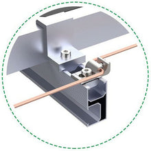 Laden Sie das Bild in den Galerie-Viewer, Aitesen 4/6/10/20/50  x Solarmodul-Montagehalterung, Klemmen Erdungsösen Befestigungen, Photovoltaik Unterstützung