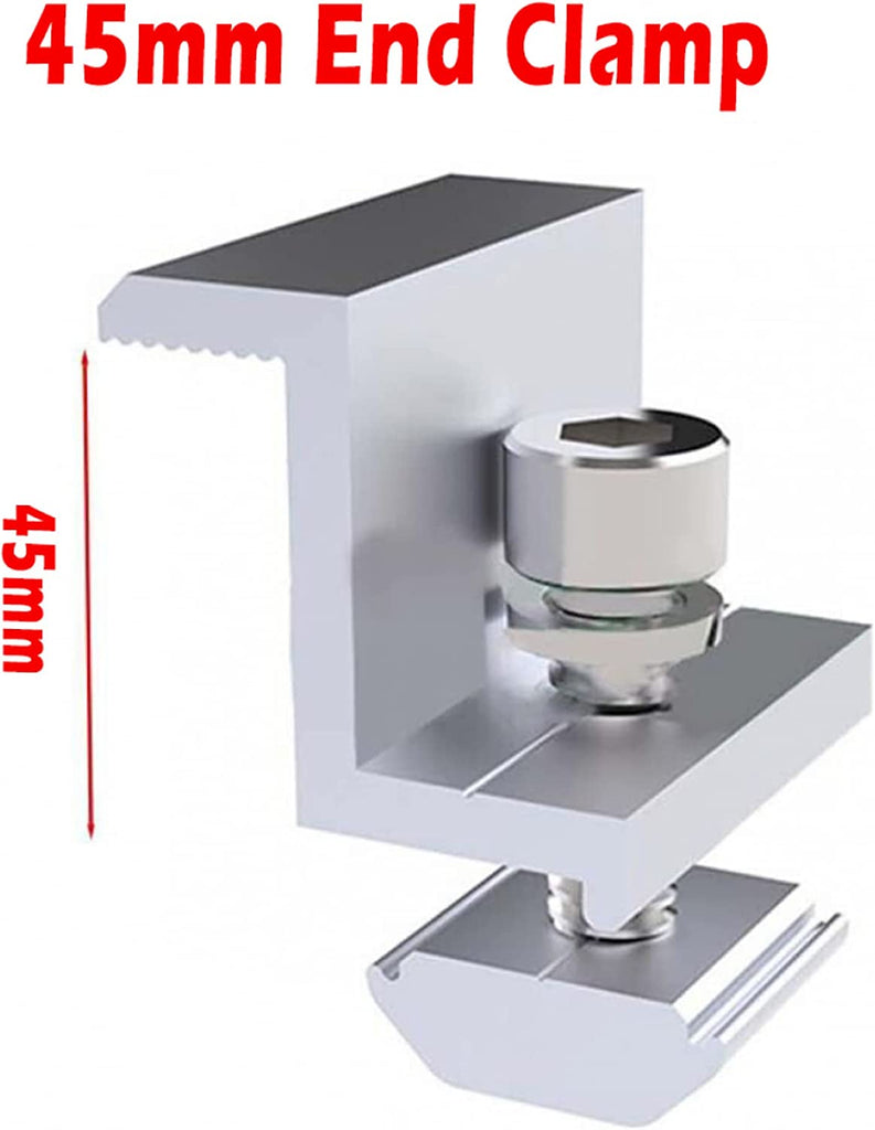 Aitesen BYK001 1/4/12/20/50 pcs Modulhöhe :30/35/40/45 mm Solarmodul Halterung BYK001 Endklemme Kit, Solar Panel Randklemme Halterungen, Befestigung Solarmodul Für Solarpanel,  , Solarmodul Klemme zur Montage von Photovoltaik Solarmodul Halterung