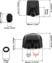 Laden Sie das Bild in den Galerie-Viewer, Weiss/Schwarz 1/2 Fach Solar Dachdurchführung 2-Fach für Wohnmobil, Boot und Caravan - wasserdichte Kabeldurchführung für Solaranlage, Sat-Anlage und Klimaanlage