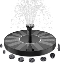 Laden Sie das Bild in den Galerie-Viewer, Solar Springbrunnen , Update Solar Teichpumpe mit 6 Effekte Solar Wasserpumpe Solar schwimmender Fontäne Pumpe für Gartenteich Oder Springbrunnen Vogeltränke Fischbecken