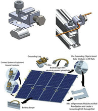 Laden Sie das Bild in den Galerie-Viewer, Aitesen 4/6/10/20/50  x Solarmodul-Montagehalterung, Klemmen Erdungsösen Befestigungen, Photovoltaik Unterstützung