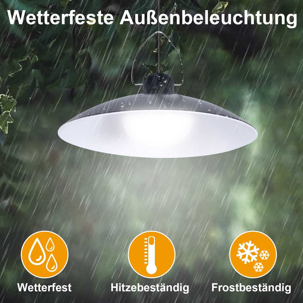 Solar Hängelampen IP65 Wasserdichte Solar Pendelleuchte für Außen,Solar Hängelampen mit 3,2m Verlängerungskabeln,Innen Solarlampen für Garten Hof Garage Veranda Haustür