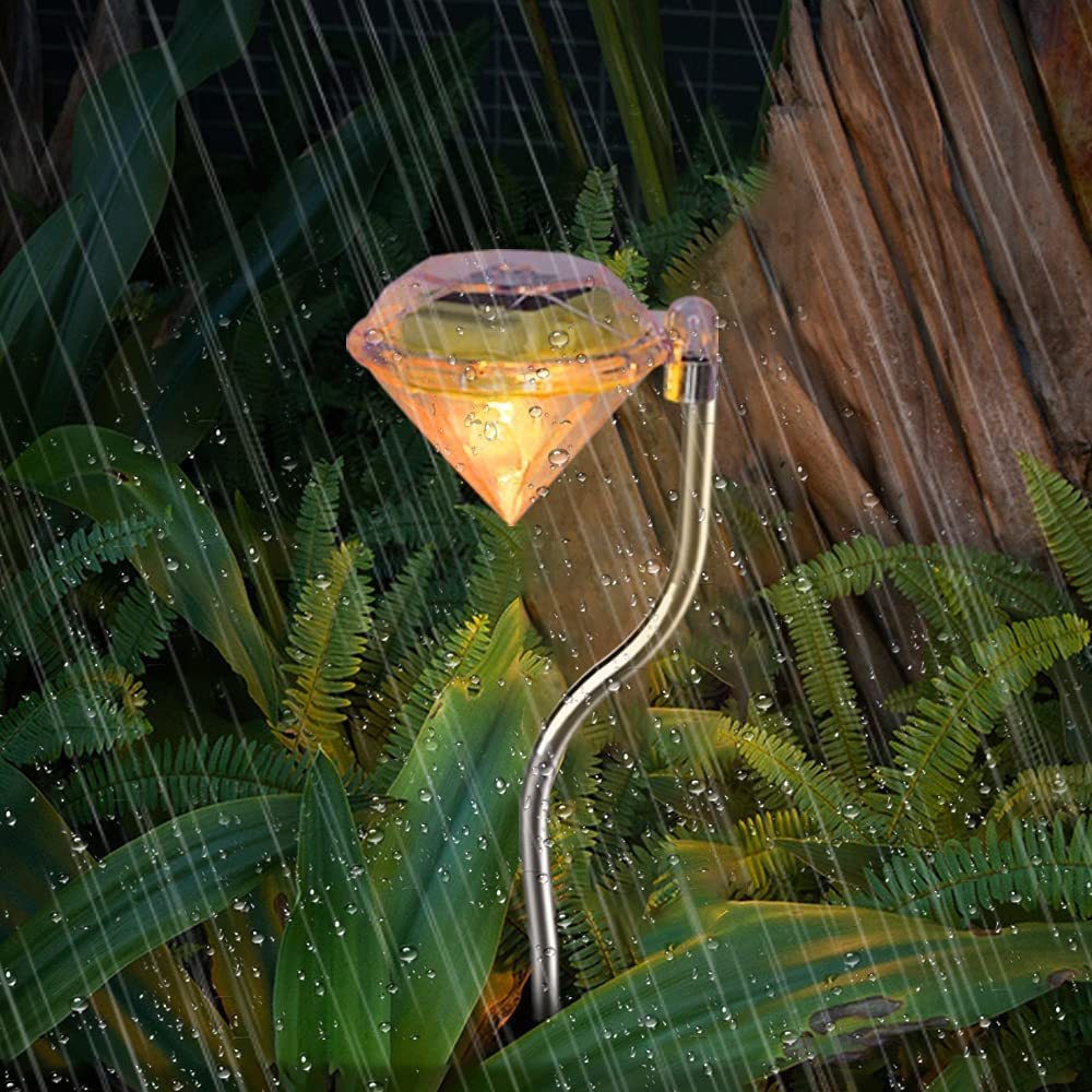 Solarlampen für Außen Garten , 4/8 x Solar Diamant Gartenleuchten Außen Solarleuchten Wasserdicht für Balkon,Balkonkasten,Blumenkästen und Terrasse Dekoration