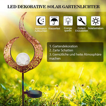 Laden Sie das Bild in den Galerie-Viewer, Solarlampe für Außen,Metall Aushöhlen LED Stake Dekorative Gartenfahlständer Solarleuchte im Freien Gartendeko für Terrasse, Weg, Hof, Rasen, Patio