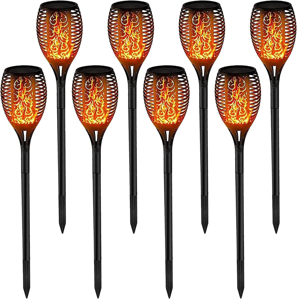 1/2/4 Stück GROßE Solar 96LEDs Garten Flammen Fackeln  Größe 78cm Länge mit  Wabendesign gartenfackeln für außen wasserdicht IP65, Automatische Ein/Aus für Garten, Hof, Balkon, Auffahrt, Weg