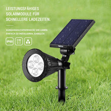 Laden Sie das Bild in den Galerie-Viewer, 2/4/6 LED Solar Strahler Solarleuchte Landscape 3th Version Superhelle Spotlight Solarbetriebene; Wasserdicht für die Hinterhöfe, Gärten, Rasen usw [Energieklasse A+]