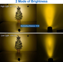 Laden Sie das Bild in den Galerie-Viewer, Gartenstrahler Solar, Solarstrahler Solarlampen für garten, IP65 Wasserdicht LED Solarlampe mit 2 Helligkeitsstufe, 3 Meter Kabe,Auto-on/off für Bäume,Sträucher,Gartenweg