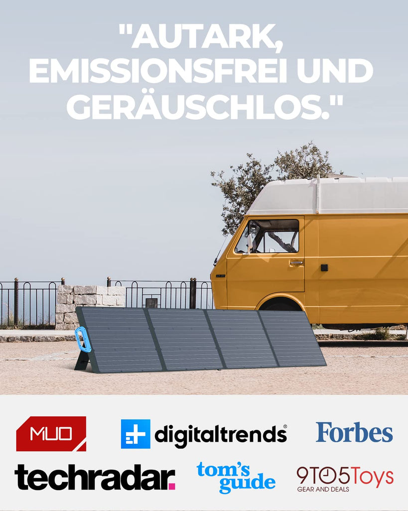 BLUETTI 200W Solar Panel, PV200 Faltbar Solarmodul für Tragbare Solargeneratoren, Photovoltaik Modul Solaranlage für netzunabhängiges System, für Garten Balkon Wohnwagen nach außen