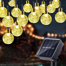 Laden Sie das Bild in den Galerie-Viewer, Solar Lichterkette Außen &amp; Innen,20/30/50/60/100/200/300 LED Kristallkugeln Wasserdicht Outdoor Lichterkette Solar,8 Modi Solar Weihnachten Lichterkette für Garten, Balkons,Weihnachten,Hochzeiten, Camping