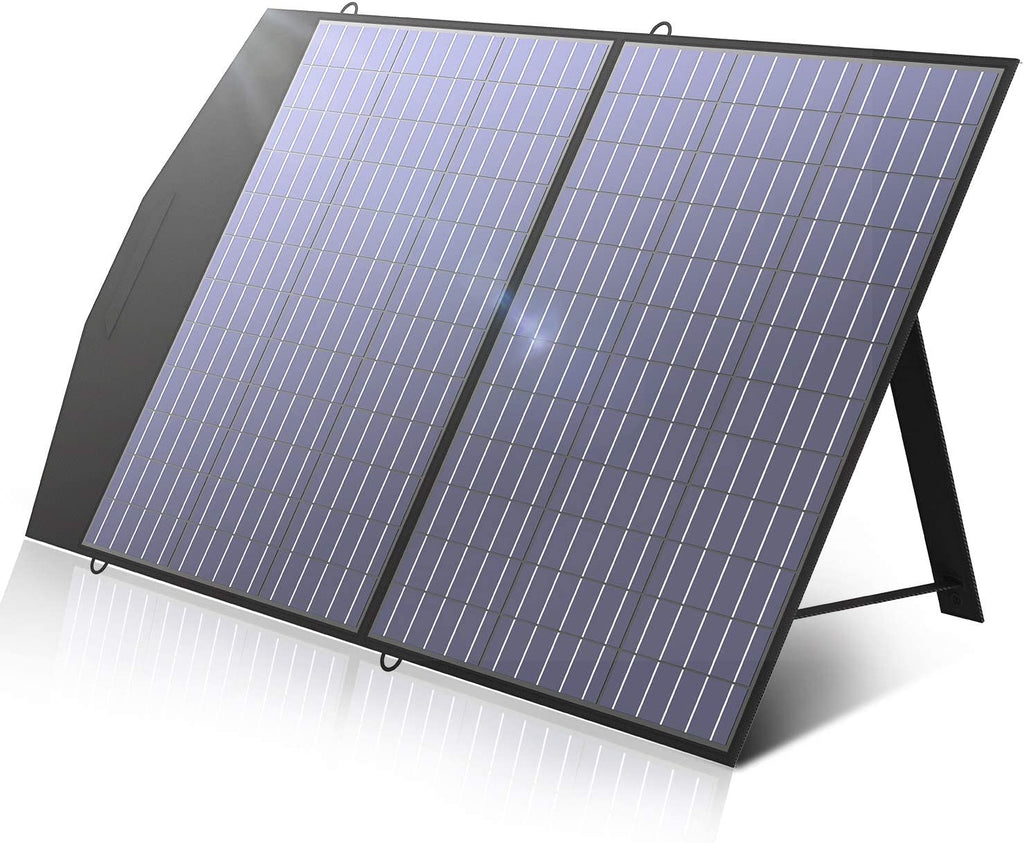 ALLPOWERS Faltbares Solarpanel 100W Solarmodul Speziell für Tragbare Powerstation und Outdoor Solargenerator Hoch Leistung Akku für Camping Garten Laptop