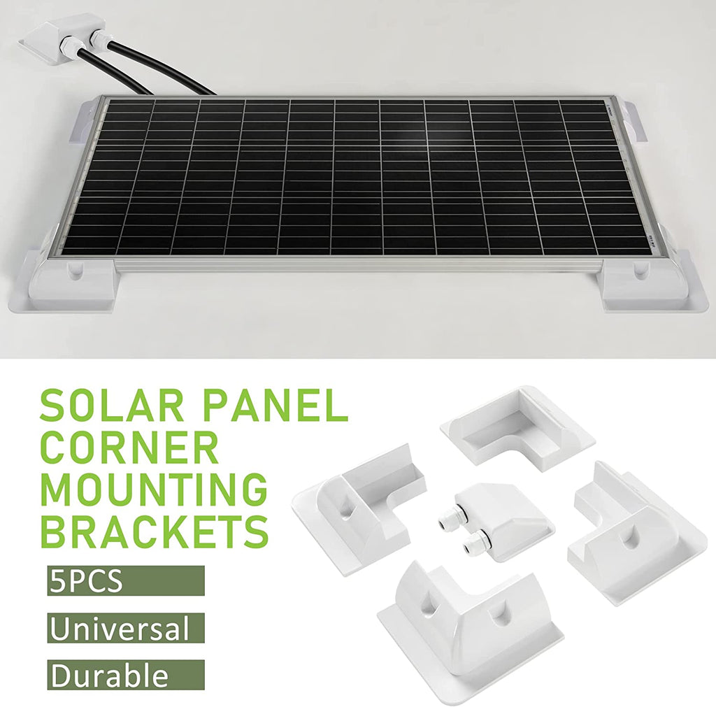 4er/5er/6er/7er Weiss/Schwarz ABS Solarpanel Mounting Side Brackets SolarPanel Mounting Bracketsfür Holzrahmen, Wohnmobil, Boot, Wohnmobil, Wohnwagen, Haube UV Resistant