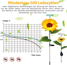 Laden Sie das Bild in den Galerie-Viewer, Solarlampen für Außen Deko, 2/4 Stück Solarleuchten für Außen Garten Deko, Wasserdicht Solar Gartenleuchte Dekoration, Sonnenblume Licht mit 20 LEDs für Garten, Terrasse, Rasen