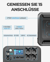 Laden Sie das Bild in den Galerie-Viewer, BLUETTI Solargenerator AC200MAX mit 1/2/3 x PV350 Solarpanel, 2048Wh/2200W LiFePO4 Tragbare Powerstation Stromaggregat, 350W Solarmodule für Notstromversorgung Camping, Wohnwagen, Stromausfall