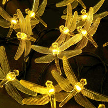 Laden Sie das Bild in den Galerie-Viewer, Solar Lichterkette Aussen, LED Libelle 5/6/7/12/22/32 Meter 20/30/50/100/200/300 LEDS Lichterketten Wasserdichte 8 Modi, Solar Beleuchtung Lichterkette, Weihnachtsbeleuchtung Weihnachtsdeko für Party, Weihnachten, Outdoor,