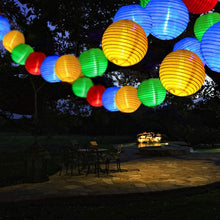 Laden Sie das Bild in den Galerie-Viewer, Solar Lichterkette Lampion Außen 3.5/5/6.5/7 Meter 10/20/30/50 LED Laternen 8 Modi  Wasserdicht Solar Beleuchtung für Garten, Hof, Hochzeit, Fest Deko