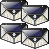 4/6 pcs Solarlampen Für Außen Mit Bewegungsmelder, Ip65 Wasserdicht 100 Led-Superhelle Solarleuchte, 2000Mah Solar Wandleuchte Mit 3 Modi Für Hinterhof, Garten, Zaun, Terrasse, Haustür, Garage